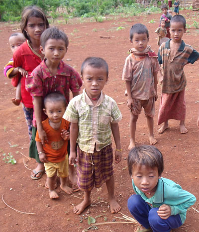 Children living in Dawtamagyi village-tract 