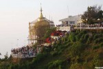 The popular Kyaikhtiyo Pagoda being readied for gold plating. Photo – Mizzima. Known as Lonedawpyih Shwe Thingan, the whole pagoda will be gold plated and the opening ceremony will be held on December 1
