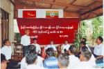 While Burmese authorities have allowed its ally – the National Political Party Union of Myanmar – which will contest the forthcoming 2010 election, to put up signboards, except in the head office, all branch offices of the major opposition party – the National League for Democracy - continue to face a ban. Photo – Mizzima.