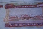 Kyat 5,000 currency notes will be circulated from October 1. Photo – Mizzima. As a consequence of the sudden announcement, gold price rose to 600,000 Kyat per 1 Kyattha (1.63 gram), an increase of 24,000 Kyat, with increasing buyers and no sellers.