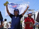 Fans of the Yadanabon FC milling around the Ba Htoo stadium before the match between Yadanabon and Kanbawza kicked off. This was the first match of the Myanmar National League. Photo – Mizzima.