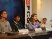 Amanda Carrol, a project manager in Partners Relief and Development, addresses a press conference in the Foreign Correspondent Club in Bangkok, Thailand on April 7, 2010. Photo: Mizzima.