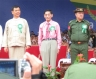Sai Leun, Peng Jiafu and Col Than Tut Thein at Mongla, 30 June 2009. Photo: SHAN