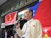 Dr. Than Nyein, chairman of the National Democratic Force party, which broke away from the National League for Democracy over opposition to the latter’s boycott of polls to be held on November 7, presides over the opening ceremony of the NDF office in Aungmyaythazan Township, Mandalay, in Upper Burma on August 19, 2010. Also today, the junta’s Union Election Commission announced in state-run media that parties need to obtain permission for their members to gather to conduct campaigns. Photo: Mizzima.