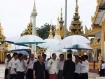 A North Korean delegation led by Foreign Minister Pak Ui-Chun (middle; black shirt; with glasses) on a visit to the Shwedagon Pagoda in Rangoon, on Thursday, July 29, 2010. Photo: Mizzima.  The North Korean Foreign Minister met with Burma’s Prime Minister Thein Sein in Naypyidaw on Thursday morning.  Pak's visit comes just weeks after a senior defector from Burma's military research section revealed that Burma's military rulers have sought out North Korean assistance for development of a nuclear and missile program.