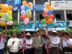 National Democratic Force leader Khin Maung Swe (centre, brown jacket) officiates at the opening of a party office in the city of Pegu, 50 miles (80 kilometres) north of the former Burmese capital of Rangoon, on Thursday, October 7, 2010. Photo: Mizzima