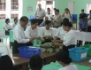 Vote counting is carried out today at a polling booth in Dagon Township, Rangoon, in front of foreign diplomats and local journalists. Photo Mizzima