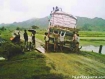 The current condition of a road Arakan to Yangon highway under all development project in inside Burma Photo: Narinjara