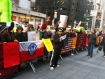 Nearly 150 ethnic people, including Arakanese, held banners and placards that read, 