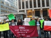 Nearly 150 ethnic people, including Arakanese, held banners and placards that read, 