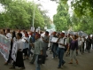 Protest against over India government supplying arms and ammunition in 52 military trucks to the world’s most notorious Burmese military regime on 22 July in New Delhi. Photo: Khonumthung News.