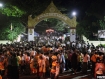 People queue around Maha Pathana Cave in Gaba Aye Hill in Rangoon to pay homage to a tooth relic of the Buddha on Sunday, Novembr 27, 2011. The relic, on display until December 7, was sent to Burma from China for public display. Photo: Mizzima