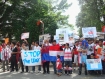 Demonstrating 300 Burmese nationals in front of Myanmar Embassy in Malaysia to stop Myitsone Dam project, Civil War and to release Political Prisoners in Burma.(Photo:KIC)