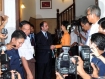 UN special envoy on human rights Tomas Ojea Quintana and Aung San Suu Kyi shake hands in Rangoon on Wednesday, August 24. Photo: Mizzima