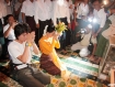 Burma’s pro-democracy leader Aung San Suu Kyi and her youngest son Htein Lin aka Kim Aris of Britain paid homage to Buddha at the Arnanda Pagoda in the Bagan temple complex on Tuesday, July 5, 2011. Suu Kyi is on the second day of a four-day personal pilgrimage. Photo: Mizzima