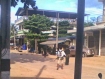 The government troops are investigating in Three Pagodas Pass after the bomb attacked in the first week of June 2011. Photo: IMNA