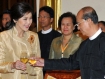 Thai Prime Minister Yingluck Shinawatra, left, toasts with Burmese President Thein Sein during a meeting held on her first visit to the military-dominated country since she took office in August. While Western nations have imposed sanctions on resource-rich Burma because of its poor human rights record, Asian neighbours such as Thailand, China and India have forged close economic ties, particularly in oil and gas. Photo: provided by Thai Government House