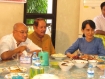 To commemorate the 21st anniversary of NLD member Maung Ko’s death, a ceremony offering food to monks and others was held at Inya Kan Phyar Monastery on University Avenue Road in Rangoon. Opposition leader Aung San Suu Kyi attended the ceremony. Maung Ko died 17 days after he was arrested by authorities. His family said that he died because he was tortured in the Yaykyiai interrogation center. Photo: Mizzima 