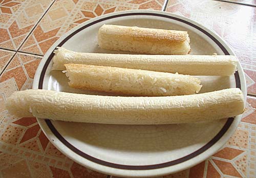 Sticky rice roasted in bamboo Sticky rice roasted in bamboo