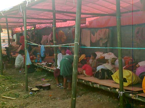 Refugees from Manwiang at Namkham refugee centers (Photo: SHAN) Photo0049