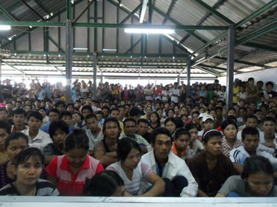 Legal migrant workers are on strike in this file photo taken in a factory in Khon Kaen, Thailand, early this year. Photo: Mizzima