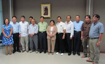 Peace negotiators representing the Karen National Union and the Karen State government at a preliminary peace meeting. Photo: KNU