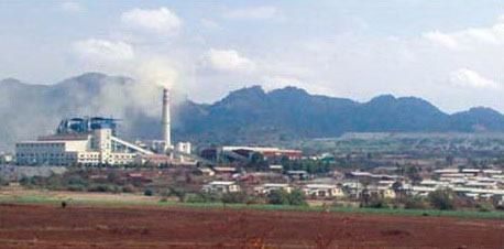 The coal-fired power plant near Tigyit village. Photo: PYO