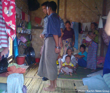 On June 17, Brang Shawng (shown here) was detained in a refugee camp in Jan Mai Kawng Baptist Church in Myitkyina, the capital of Kachin State in northern Burma. Photo: Kachin News Group 