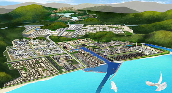 An artist's rendering of the Dawei Special Economic Zone in Burma. Photo: daweidevelopment.com