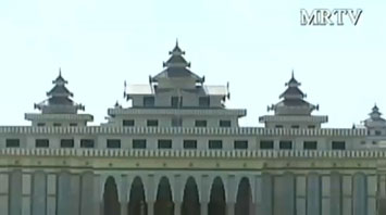 The Burmese Parliament building in Naypyitaw. Photo: MRTV
