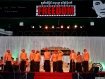 Comedian Zarganar, Ayine, King Kong, Ngapyawkyaw, Poe Phyu, Godzilla and members of the Thee Lay Thee traditional dance troupe entertain after the award ceremony of the Arts of Freedom Film Festival on Wednesday, January 4, 2012. Photo: Mizzima