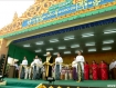 Water Festival at the stage hosted by Rangoon’s Mayor in front of Rangoon’s City Hall seen on April 13. Photo – Mizzima