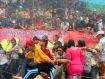 Water Festival at the stage hosted by Rangoon’s Mayor in front of Rangoon’s City Hall seen on April 13. Photo – Mizzima