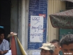 A signboard stating “no sale of beer and alcohol” at a shop, in Rangoon’s downtown area in Sule Pagoda street, on Thursday, the last day of matriculation exam for students with arts. Photo – Mizzima.