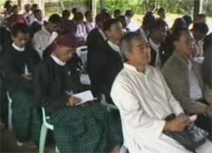 Kachin Roman Catholic devotees prayed for stopping Irrawaddy Myitsone dam project in Kachin State, Northern Burma.