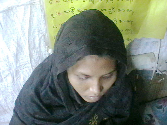 Twenty-four year old Nuru Begum fled to Bangladesh because of marriage restrictions on Rohingya in Arakan State. Twenty-four year old Nuru Begum fled to Bangladesh because of marriage restrictions on Rohingya in Arakan State.