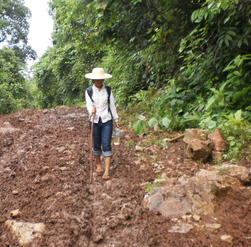 Maw Kayah is traveling to the project site from Phruso town