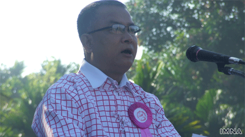 Nai Htar Wa Ra giving a speech during the commemoration of the 64th Mon National Day on February 19th.