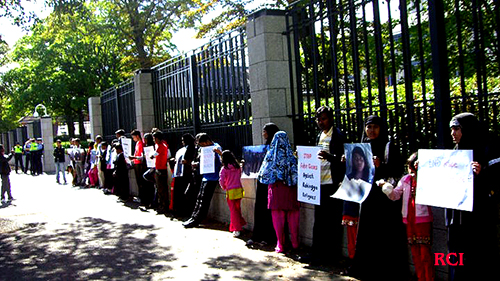 Rohingya demonstrators in front of Embassy Rohingya demonstrators in front of Embassy