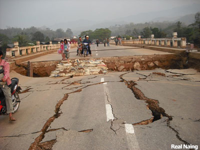 Damage was extensive after a strong earthquake devastated Talay, Shan State in March. (Photos by DVB) earthquake2