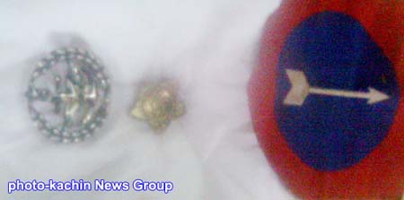 Captured materials from Burmese soldiers. KIA-Burmese-government-war