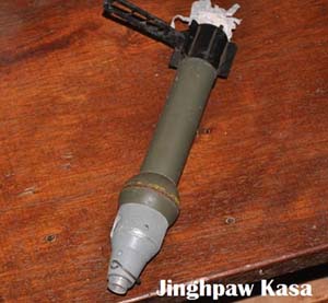 Weapon seized in war by Kachin army. chemical-weapon-kachin1