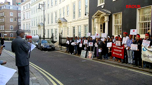 Nurul Islam, President, ARNO delivery keynote speech at “The Rohingya Global Day of Action” Demonstration in London brouk-01