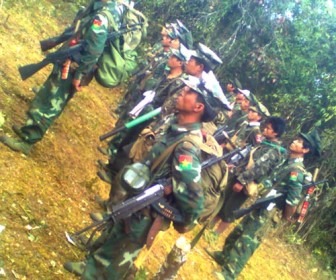 KIA soldiers who are battling against the strong offensive of Burmese government troops in Northern Shan state. KIA soldiers who are battling against the strong offensive of Burmese government troops in Northern Shan state.