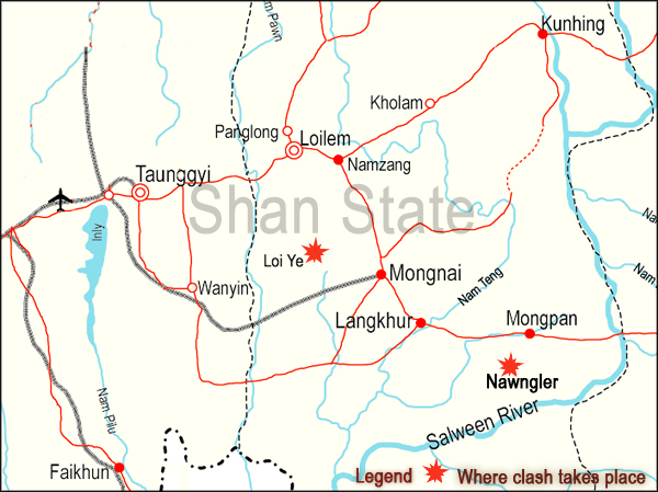 Latest fighting in Shan State South
