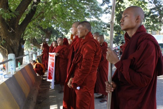 Monks Protest Against Lapadaung Violence During National Day3
