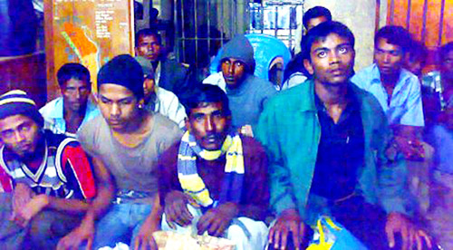 Arrested Rohingya boatpeople in Teknaf police station Arrested Rohingya boatpeople in Teknaf police station