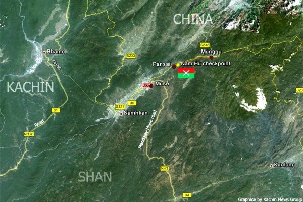 KIA Battalion 36 shut down Burmese military Nam Hu checkpoint in Northern Shan state on June 2. KIA Battalion 36 shut down Burmese military Nam Hu checkpoint in Northern Shan state on June 2.