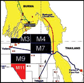 PTT (or) PTTEP ကုမ္ပဏီမှ ရရှိထားသော မြန်မာ့ကမ်းလွန် လုပ်ကွက်များ (ဓါတ်ပုံ - အင်တာနက်) PTT (or) PTTEP ကုမ္ပဏီမှ ရရှိထားသော မြန်မာ့ကမ်းလွန် လုပ်ကွက်များ (ဓါတ်ပုံ - အင်တာနက်)