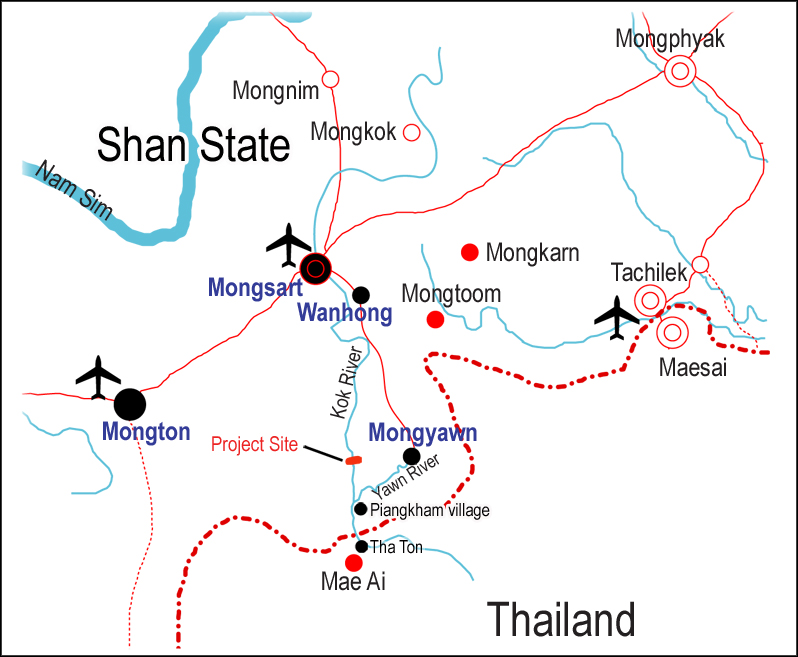 ရေကာတာစီမံကိန်းနေရာပြမြေပုံ ရေကာတာစီမံကိန်းနေရာပြမြေပုံ